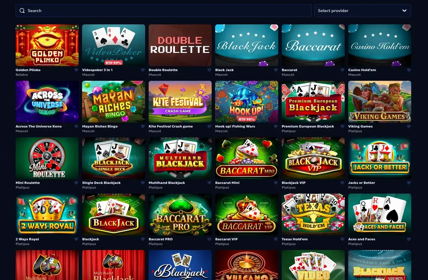 Spinmama Casino Spielangebot